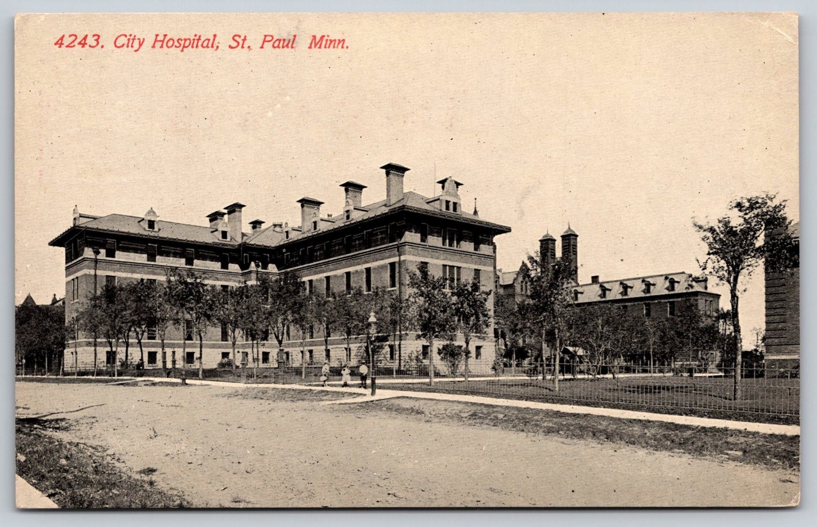St Paul Minnesota City Hospital Building Acmeograph Postcard PC400