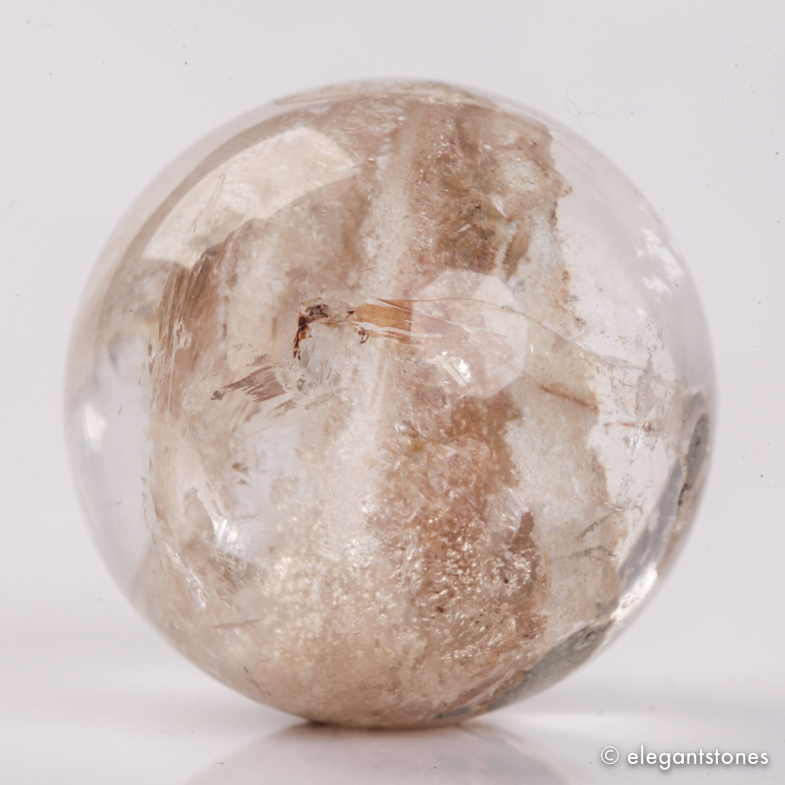 50g33mm Natural Garden/Phantom/Ghost/Lodolite Quartz Crystal Sphere Healing Ball
