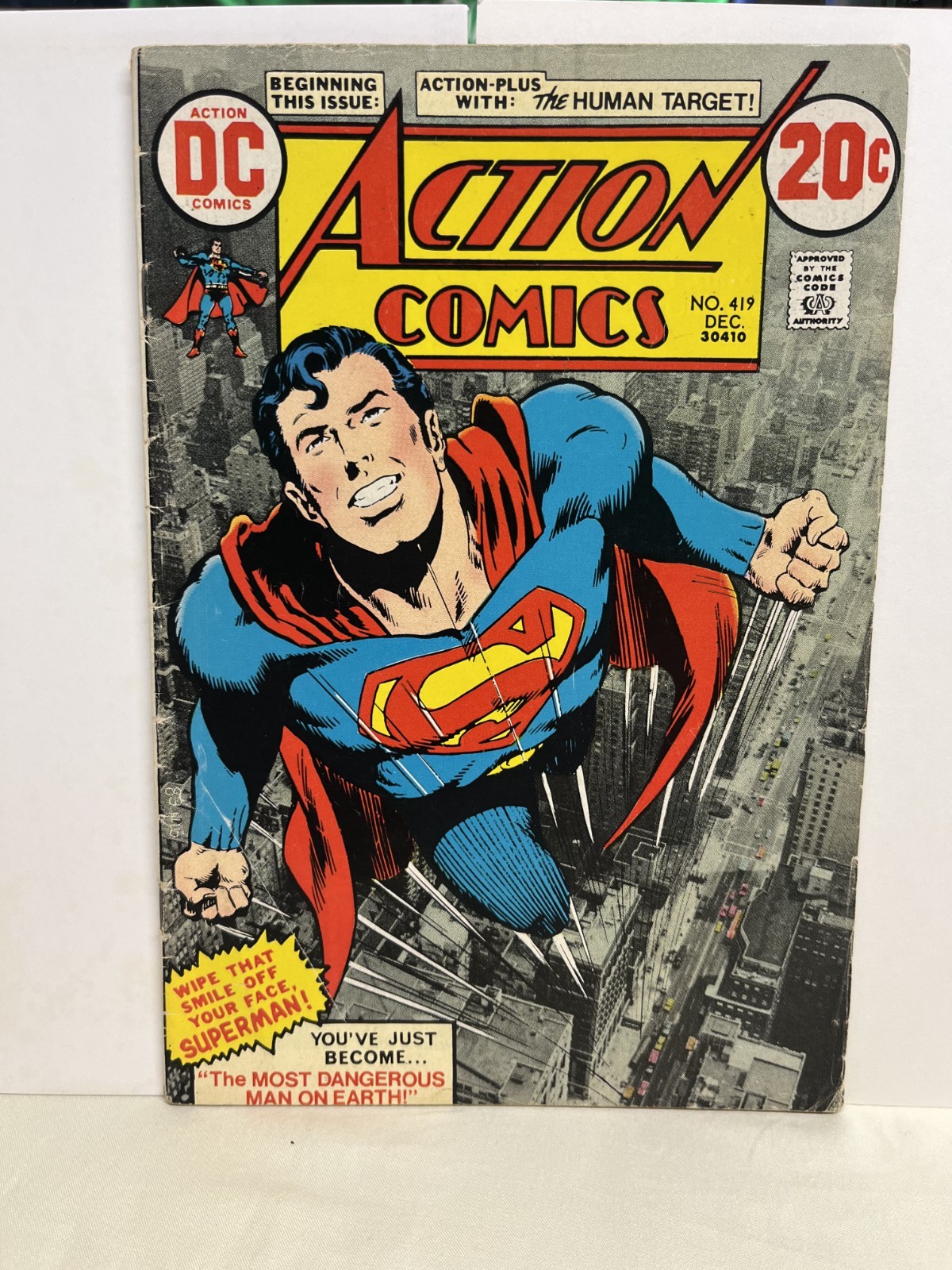 Action Comics #419 (DC 1972 Superman) Mid Grade Neal Adams 1st app Human Target