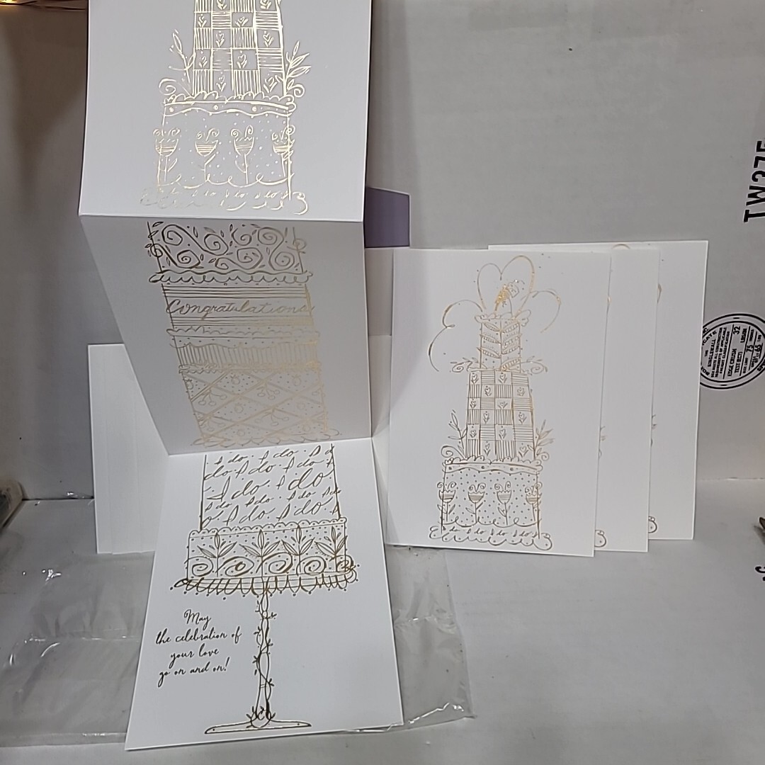4x Tri-fold Vintage Hallmark Wedding Cards  Impromptu FIS 54-2