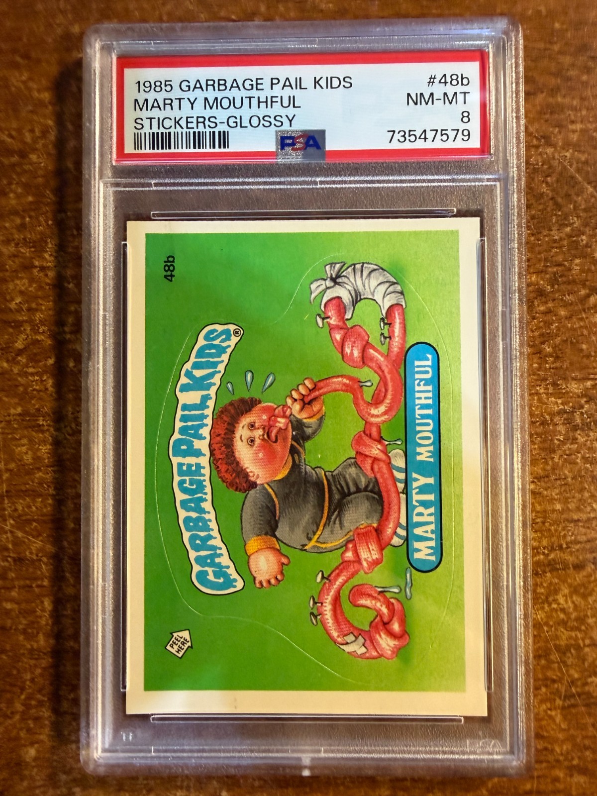 MARTY MOUTHFUL 1985 Topps Garbage Pail Kids Series 2 OS2 48b GLOSSY PSA 8 NM-MT