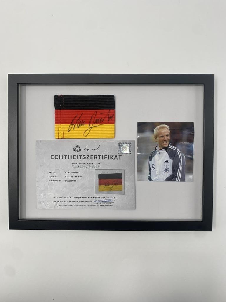 Captain's Armband Carsten Ramelow Signed In Frame Germany Autograph