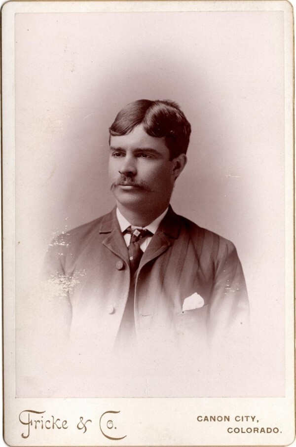 FRICKE & CO 1890s PHOTOGRAPHER CANON CITY COLORADO D&RG RAILROAD CABINET CARD RR