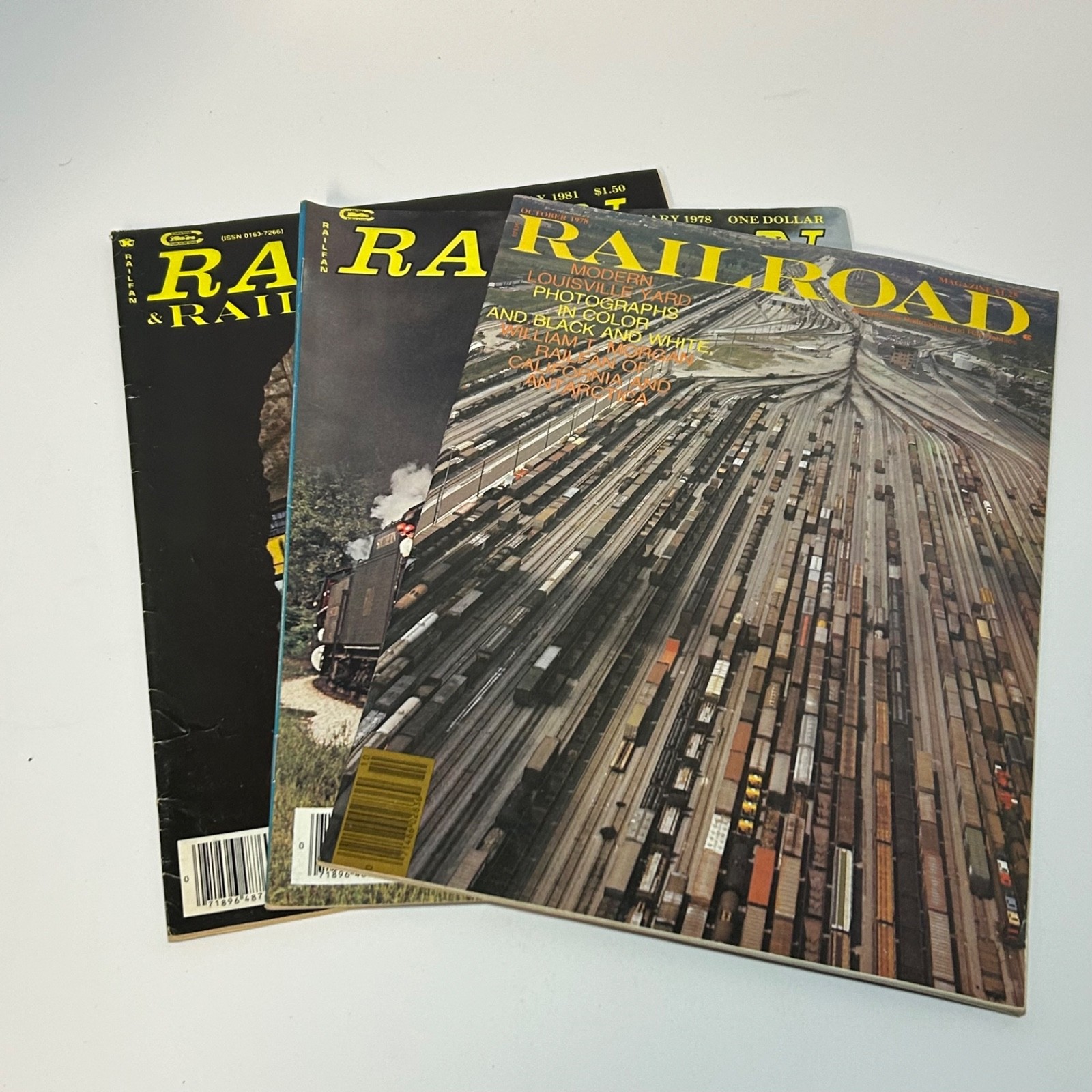 Railfan & Railroad Magazine 1978 1981 Lot of 3 L&N's U25B Campaign Train