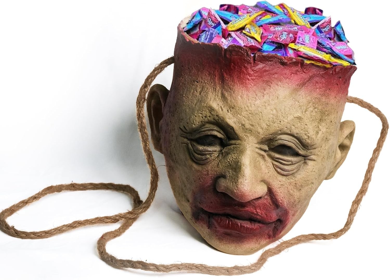 Severed Head Bloody Candy Shoulder Bag, Bloody Trick or Treat Bucket Halloween
