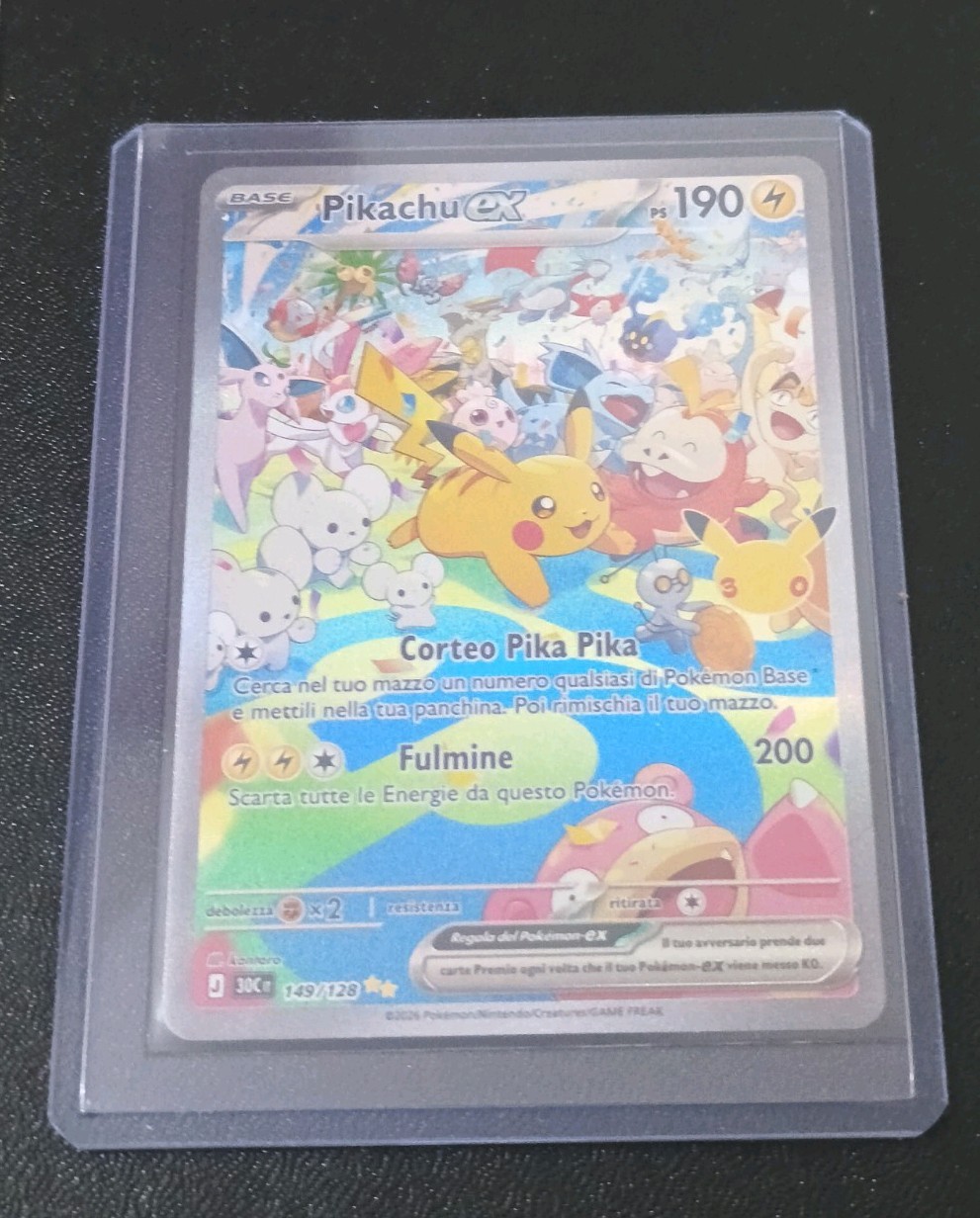Pokemon- Pikachu ex 149/128 30th Anniversary-Special Illustration Rare-Ita-Mint