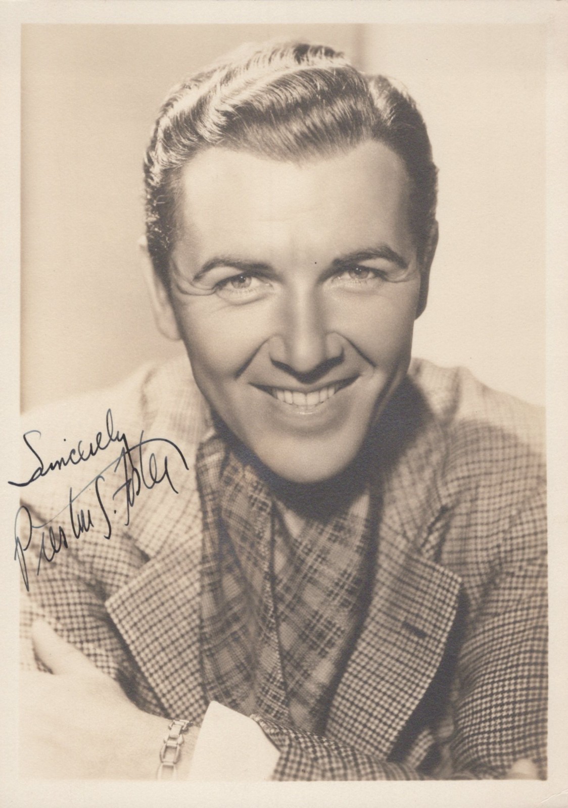 PRESTON FOSTER 1901-70 ACTOR RKO PICTURES Hand Signed 6x8 Photograph AUTOGRAPH