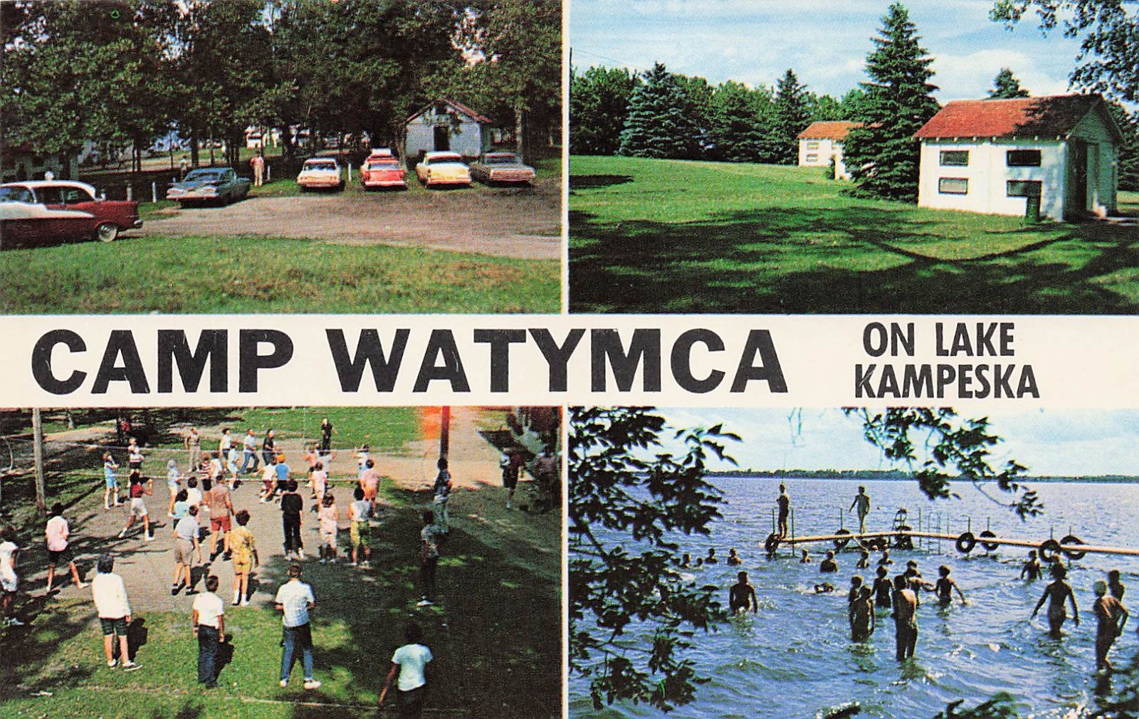 Watertown SD South Dakota YMCA Camp Watymca Lake Kampeska Vtg Postcard J33