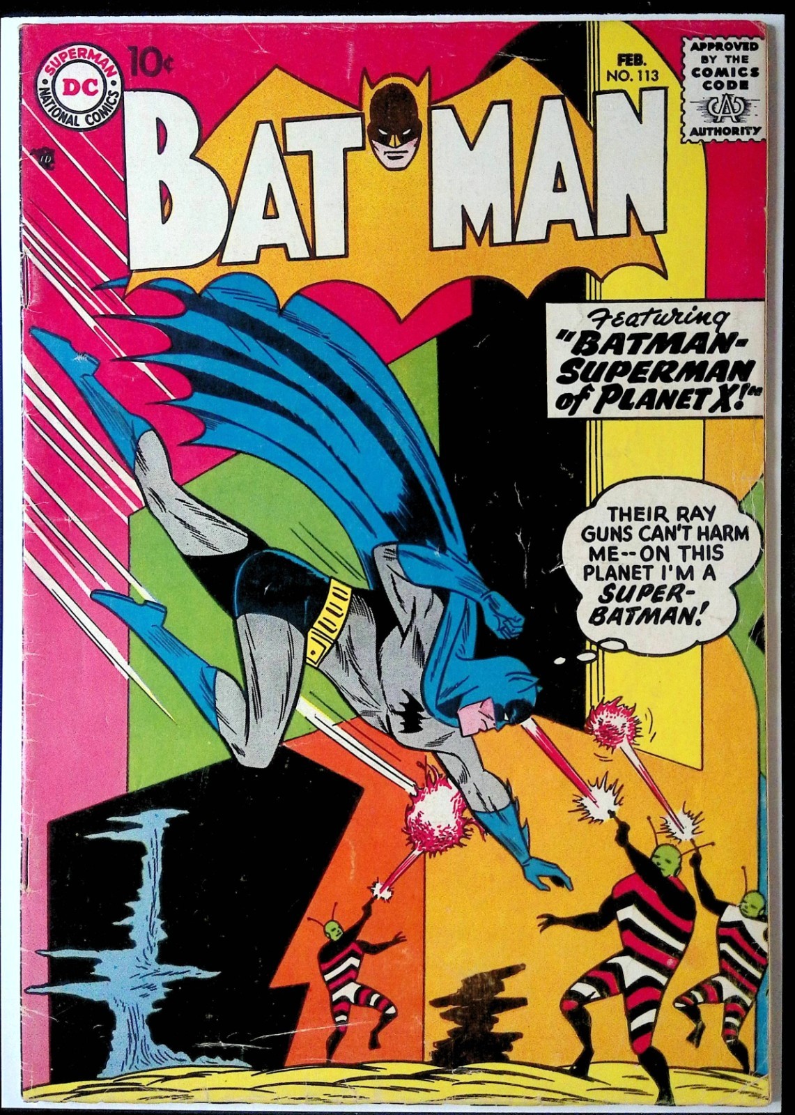 Batman #113 (Feb 1958, DC Comics)  1st appearance of Batman of Zur-En-Arrh.