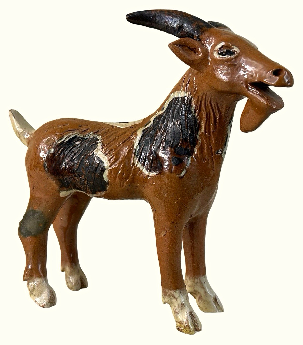 Vintage Terra Cotta Pottery Farm Country Goat 7.5” x 7.25”