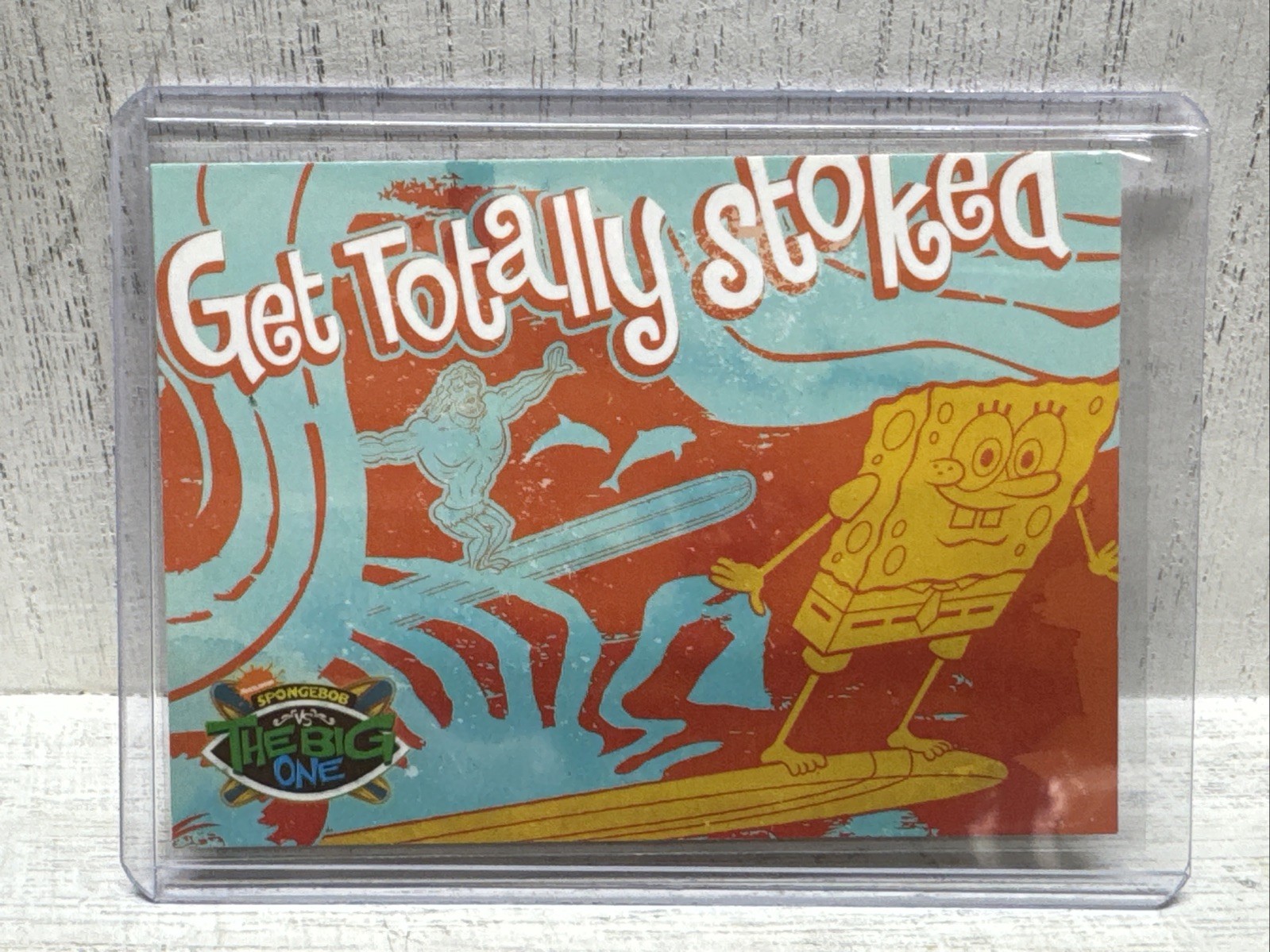 SUPER RARE Topps 2009 #70 SpongeBob Get Totally Stoked Card