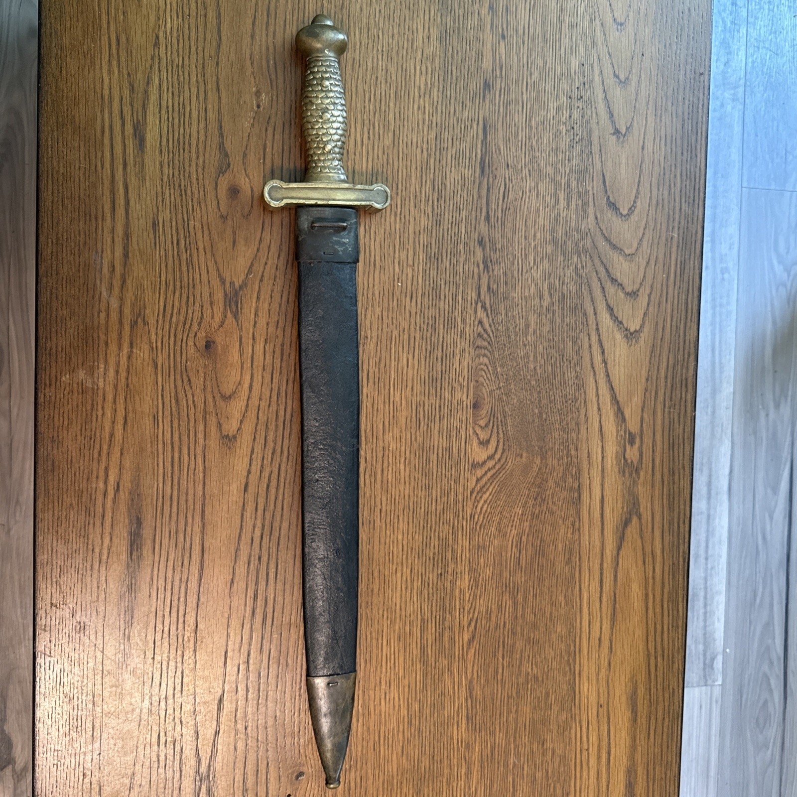 US Civil War Confederate French Import Model 1816 Short Artillery Sword Scabbard