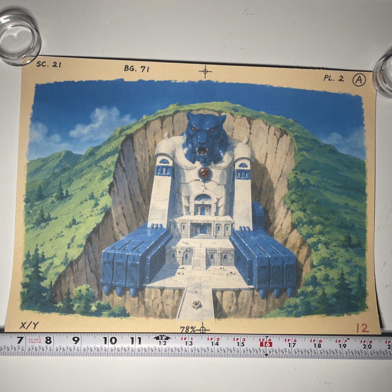 THUNDERCATS animation cel PRINT background Vintage Cartoons Art CAT’S LAIR