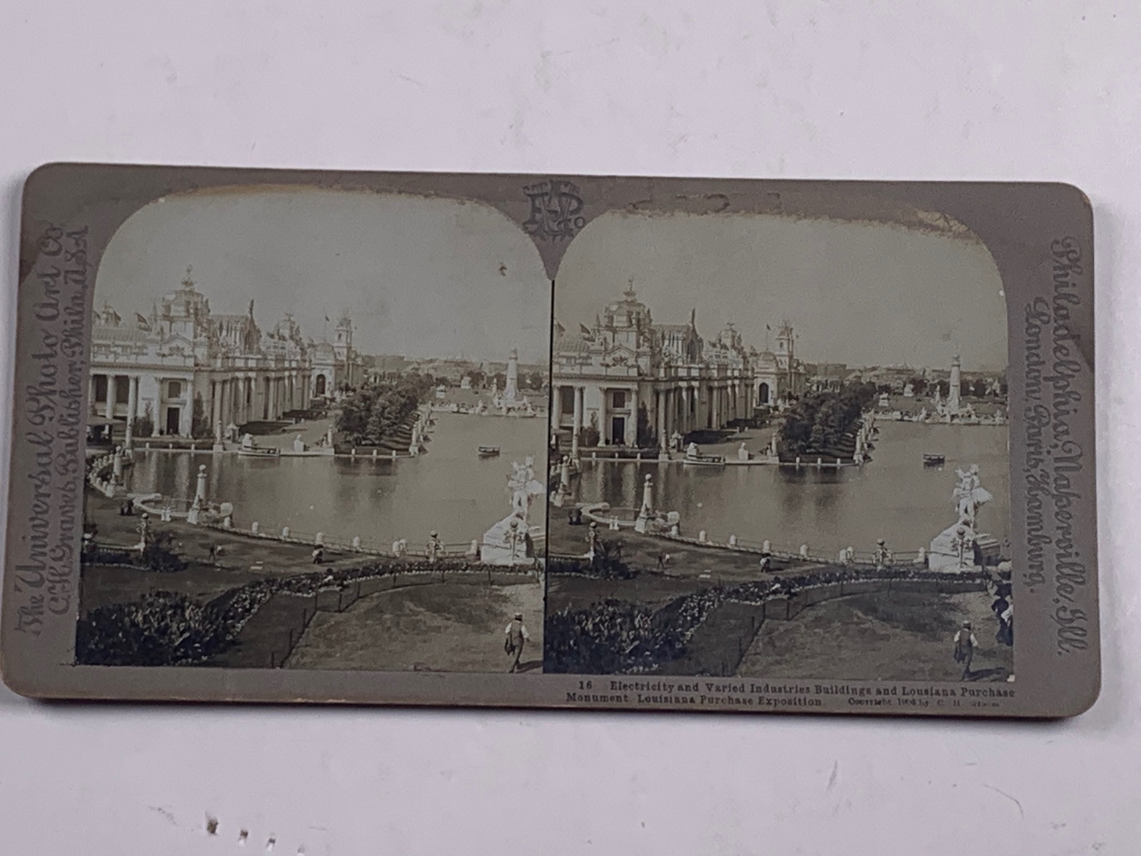 Stereoview Photo Louisiana Purchase Exposition Electricity + Industries 