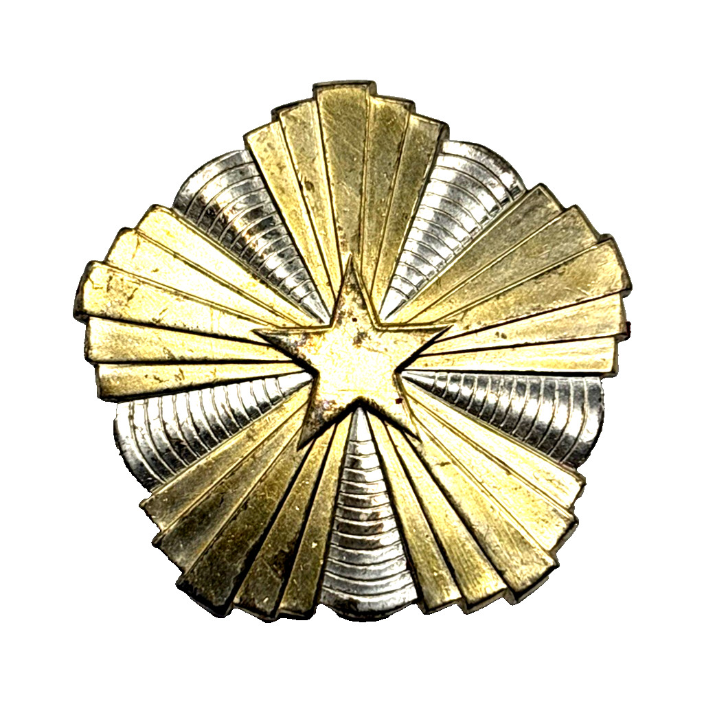 Croatian Police Ikom Medal Badge Gold Tone Starburst Pin Insignia Vintage