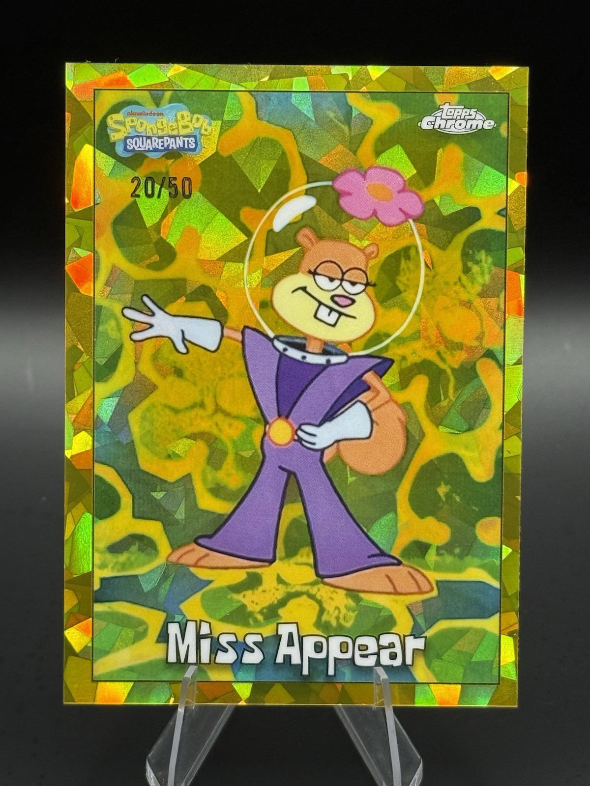 2025 Topps Chrome Sapphire SpongeBob #138 Miss Appear Gold /50