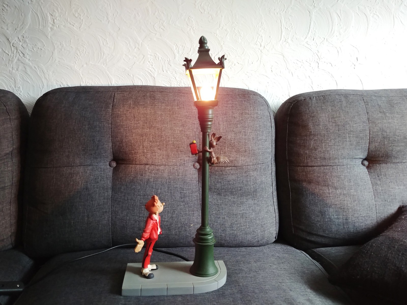 SPIROU ET LE REVERBERE 1st version Lamp post Statue Figurine Leblon Delienne