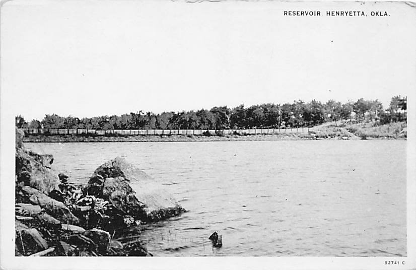 Postcard OK: Reservoir, Henryetta, Oklahoma WB 1920\'s
