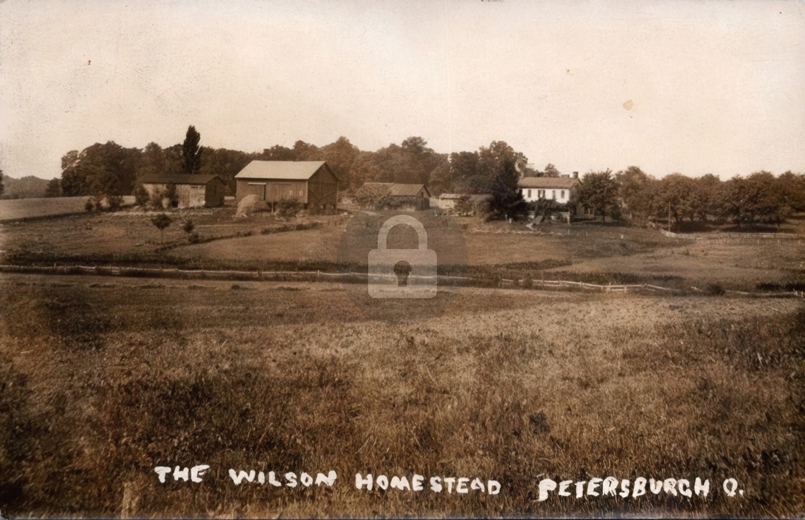 Petersburg Ohio c1910 Mahoning Wilson Homestead RPPC Photo Postcard COPY