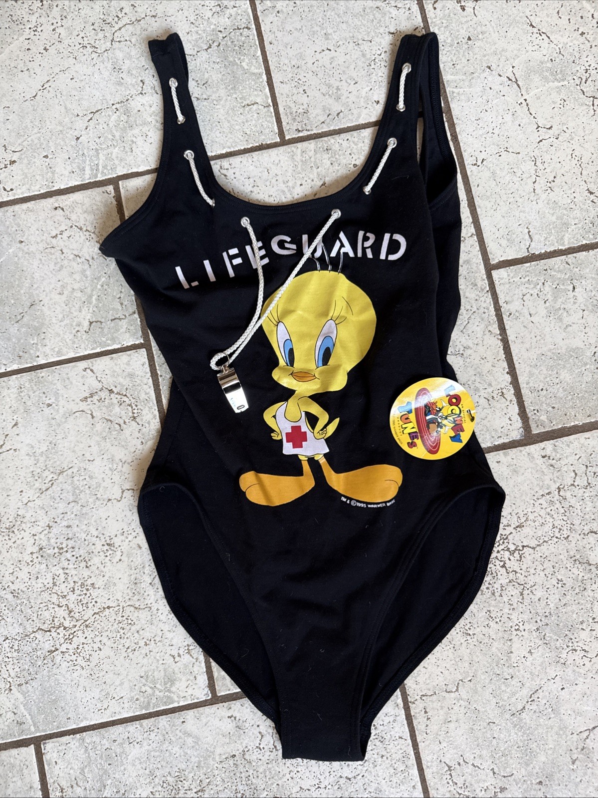 NWT Vintage Tweety Warner Bros. Looney Tunes Size 9/10 Junior Swimsuit Rare