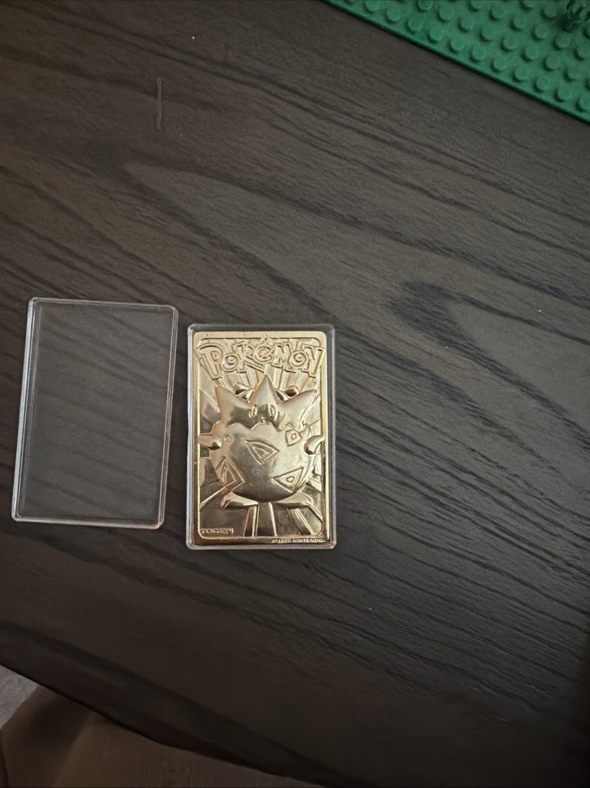 Pokemon Burger King Vintage 23K Gold Plated Card Poke Ball Togepi Design