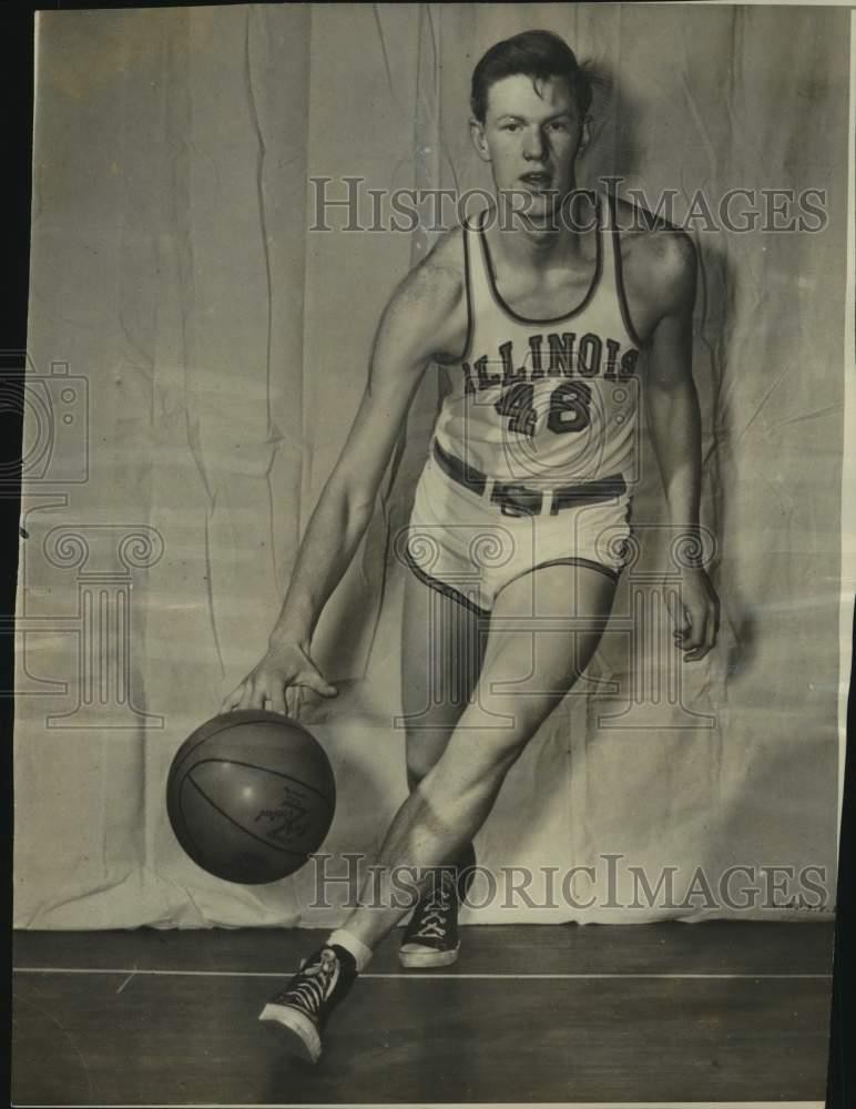 1954 Press Photo John Kerr Playing For Illinois - lrs02130
