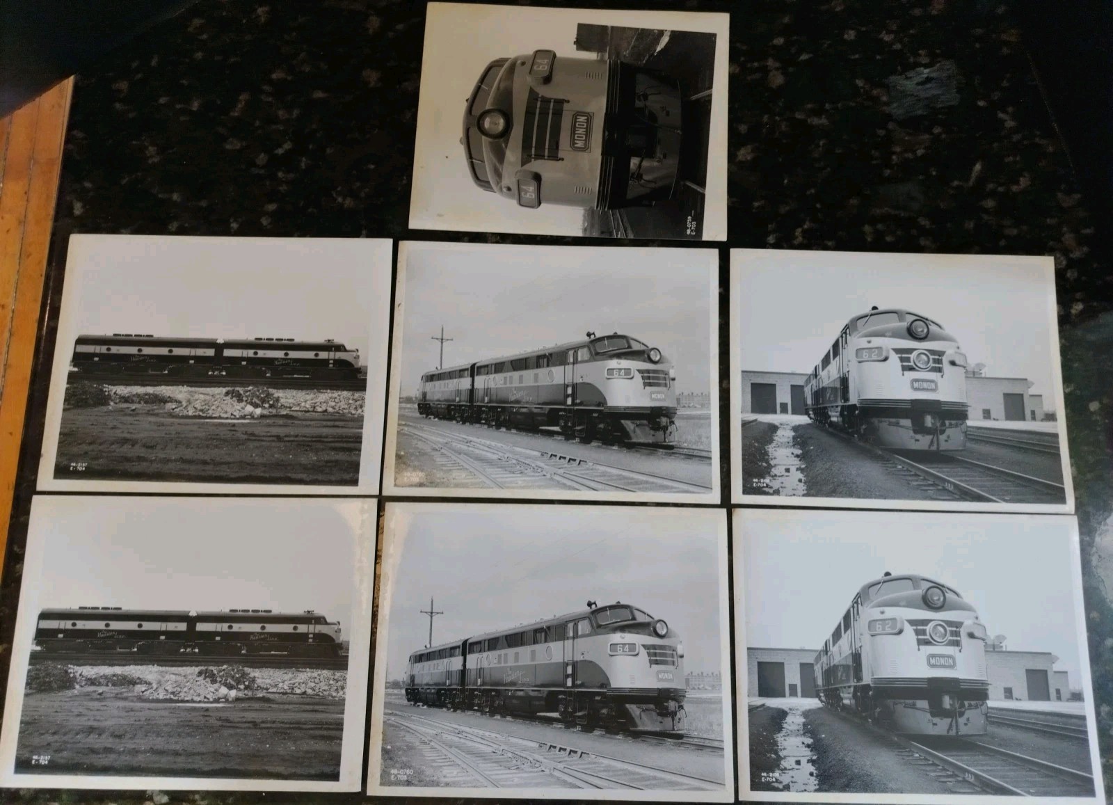 Monon General Motors Locomotives Diesel La Grange IL Lot Of 7