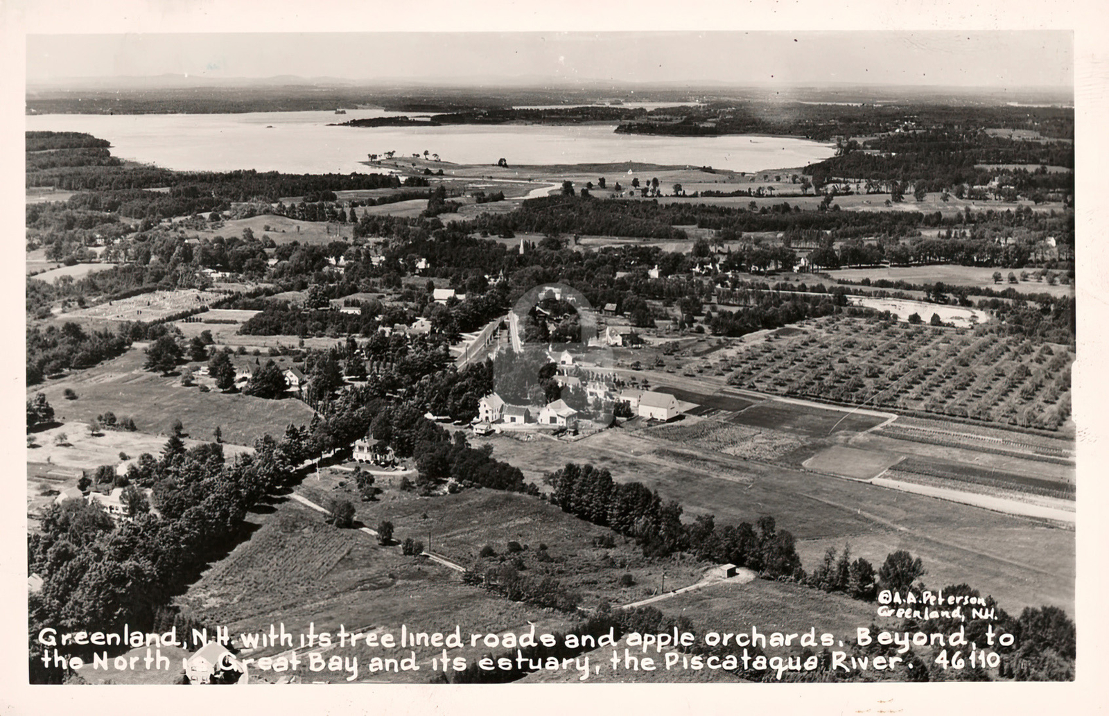Greenland NH Churches Library & Central School 1949 RPPC Photo Postcard COPY