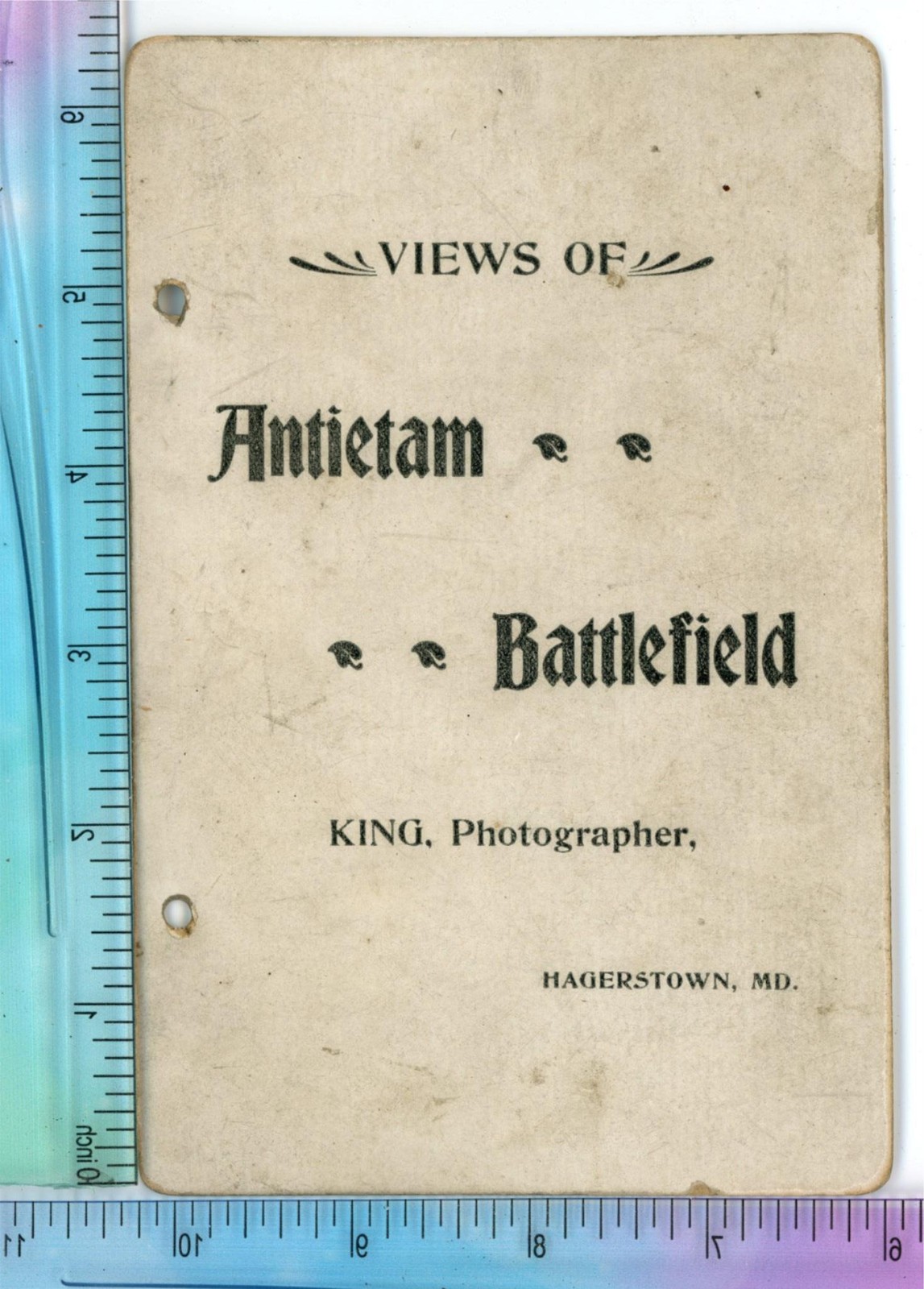 Rare 1880's Antietam Civil War Battlefield Souvenir Real Photo Book Original