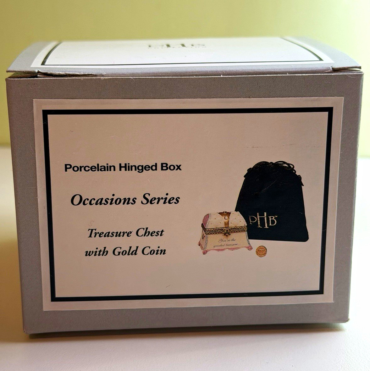 VTG Midwest of Cannon Falls PHB Treasure Chest Porcelain Hinged Trinket Box