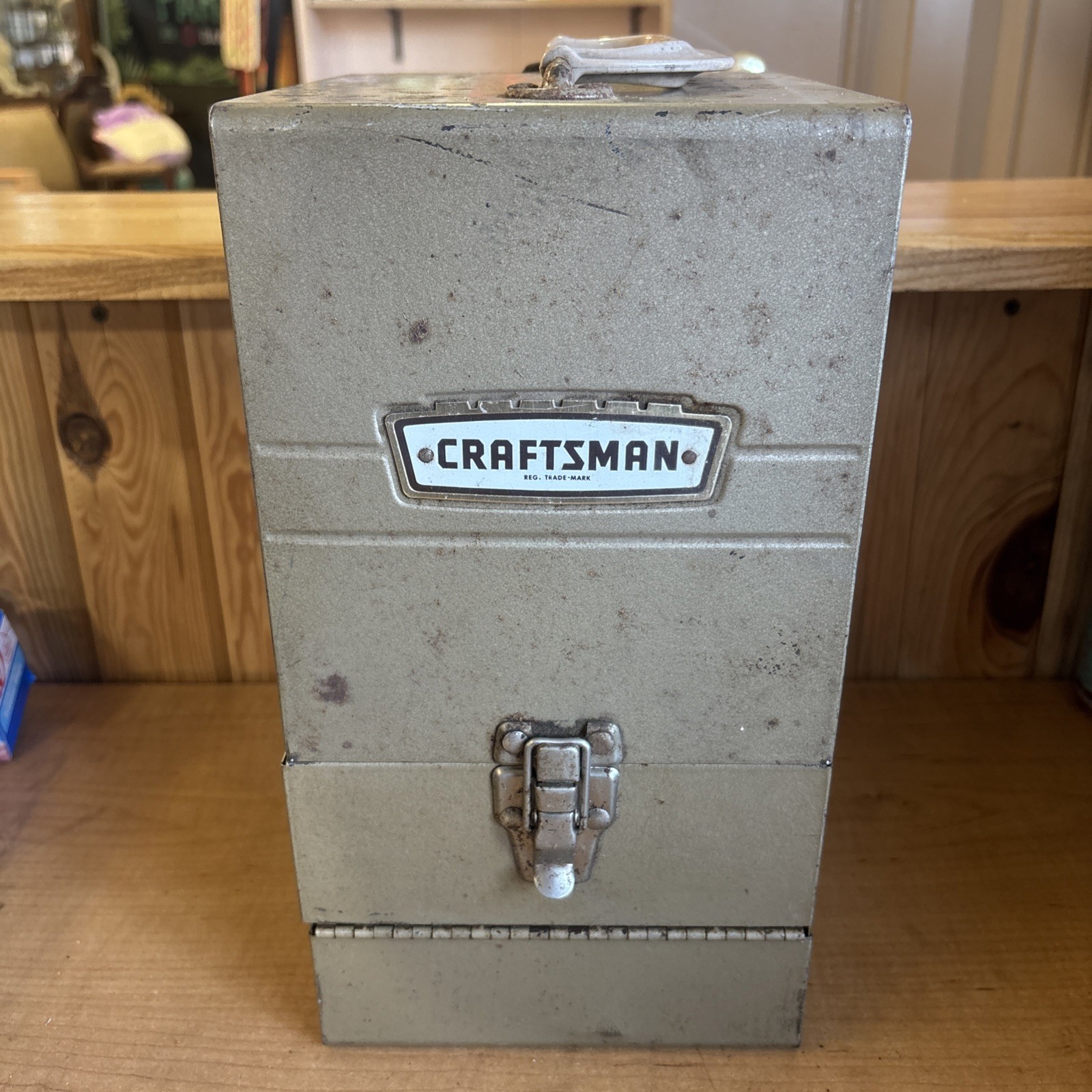 Vintage Craftsman Metal Case With Black and Decker Drill and Bits RARE 🔥🔥🔥