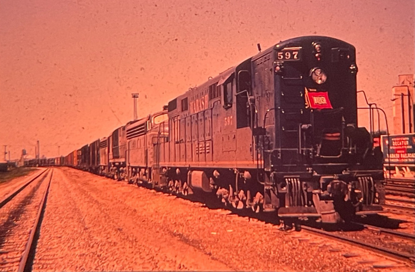 Wabash RR 597 Diesel Locomotive - Original 35mm Slide By Porreca & Assoc. Inc