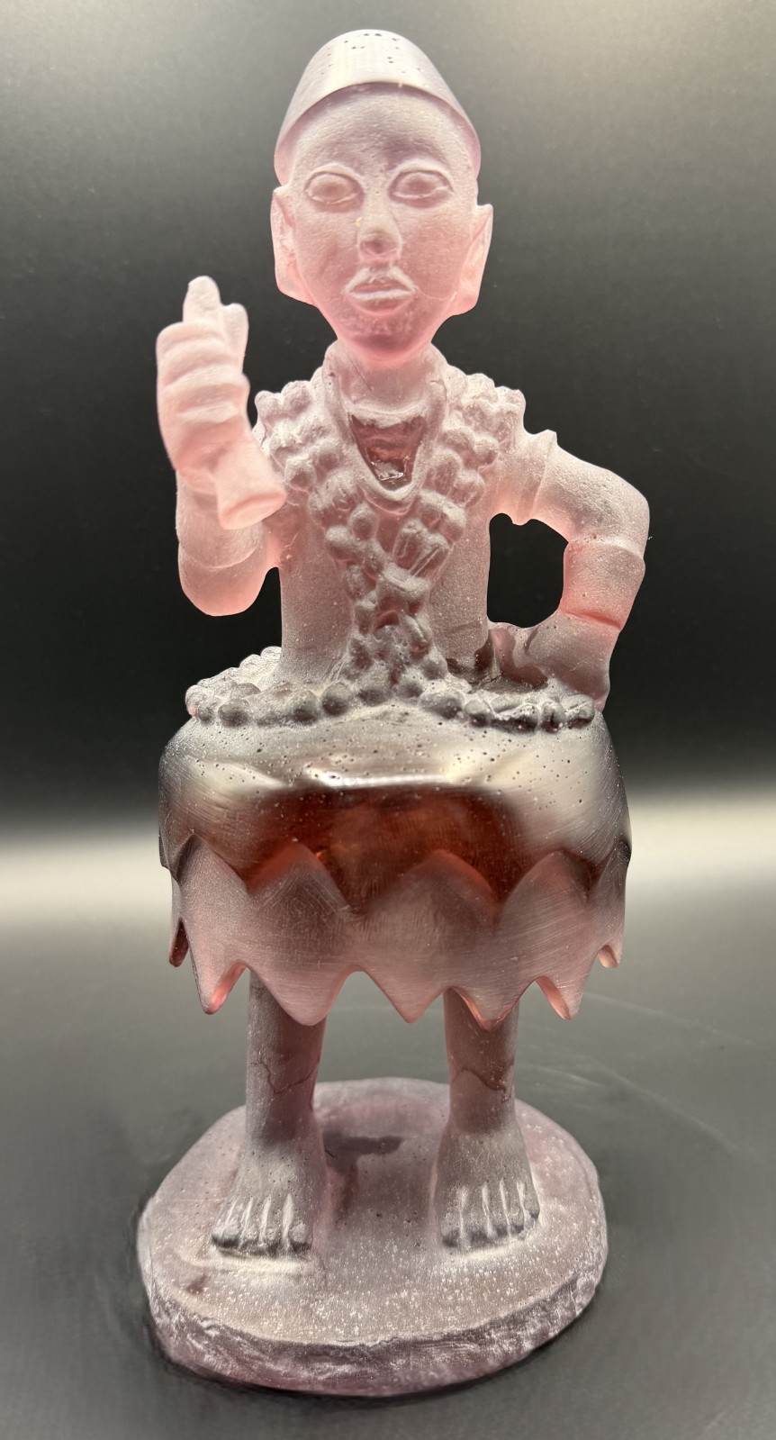 Daum France Tokoudagba African Panther Deity Glass Sculpture Pate de Verre33/500