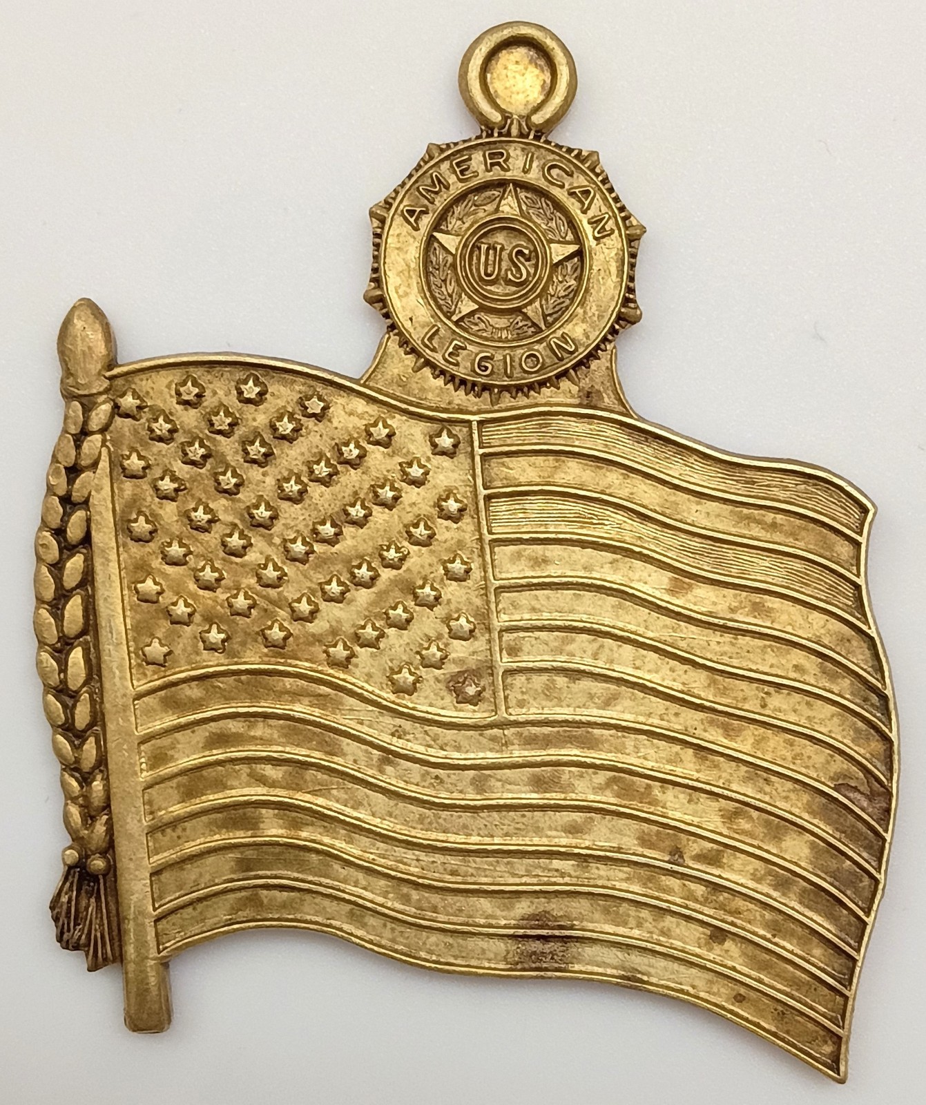 Rare Vintage American Legion American Flag - missing hole - Stamping Error