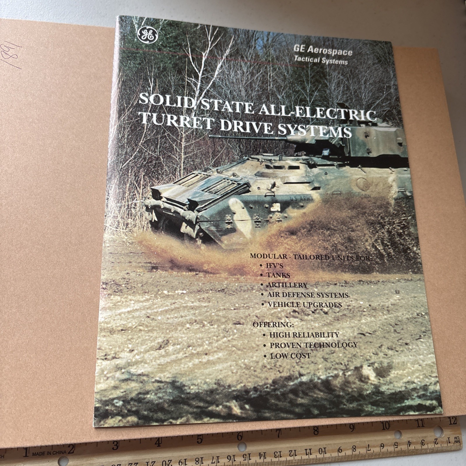 Vintage General Electric GE Solid State Electric Turret Drive Military Brochure