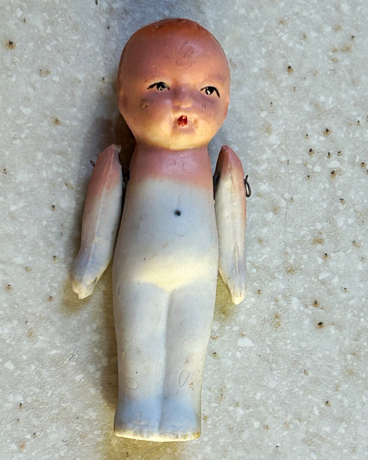 Vintage Japanese bisque doll figurine miniature 3 inch collectible