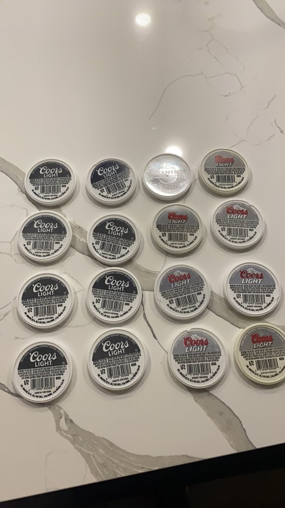 16 Coors Light & Big Wave Beer Keg Caps Collection