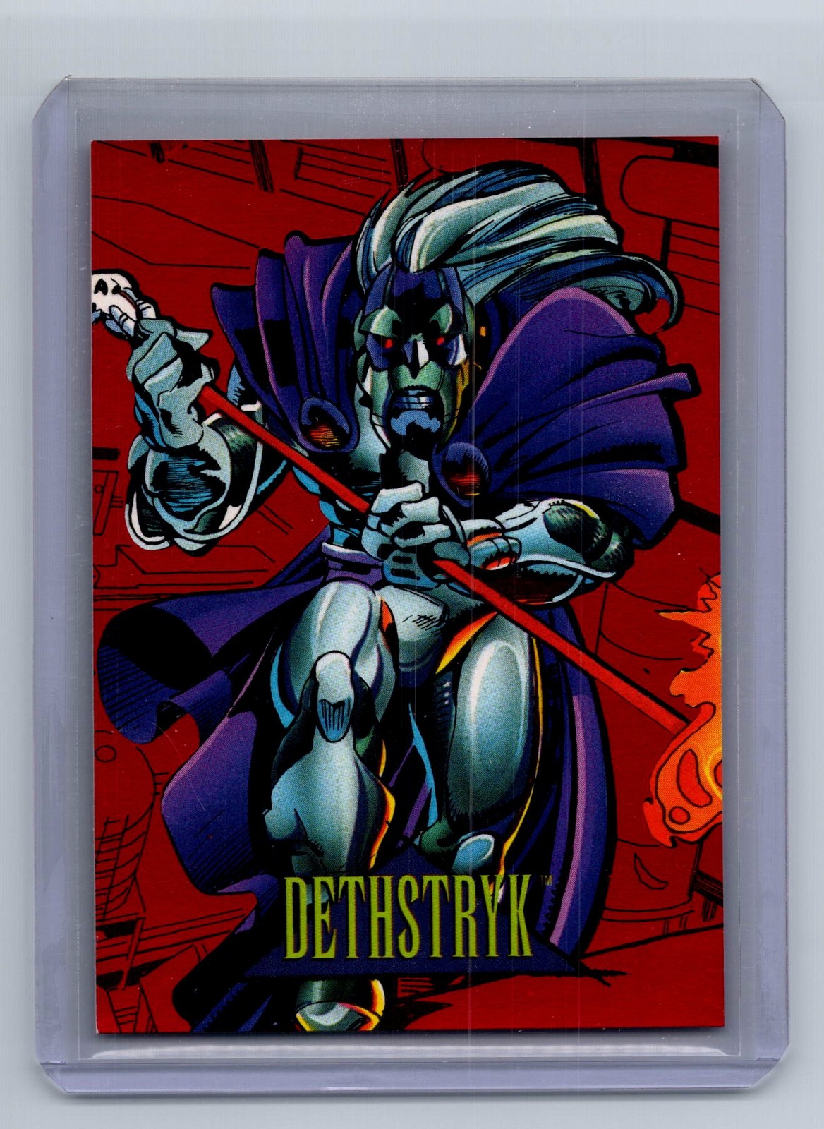 1993 SkyBox Marvel Universe #8 Dethstryk Red Foil 2099