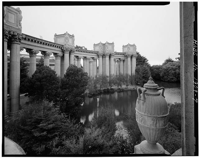 Photo:San Francisco CA Palace of Fine Arts Colonnade Lagoon 1915