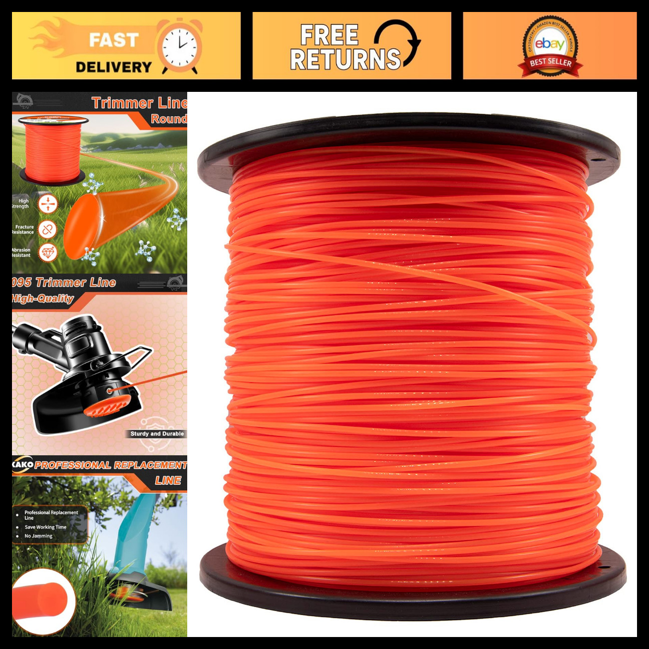 095 Trimmer Line, 095 Weed Eater String, 0.095
