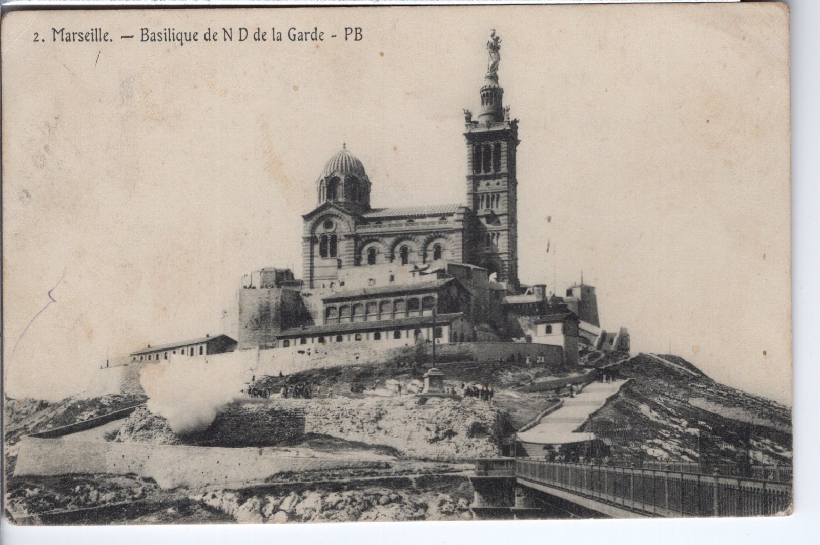 Postcard Marseille / Basilique de N D de la Garde - 1911