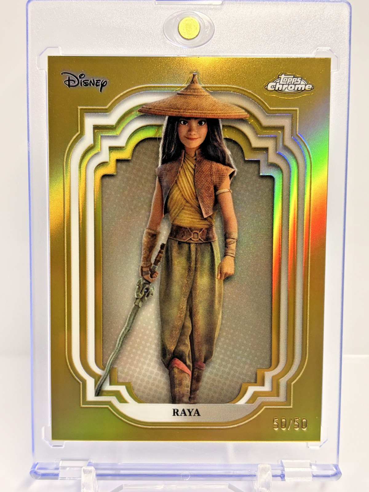 RAYA 2024 TOPPS CHROME DISNEY GOLD REFRACTOR 50/50 #174
