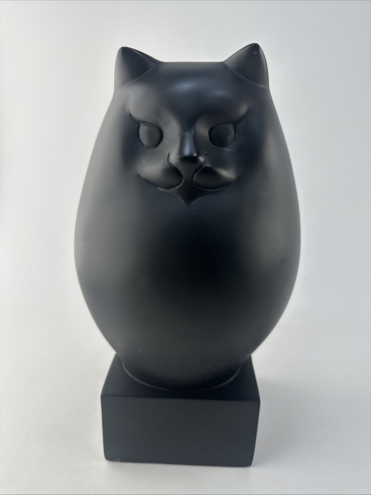 Vintage Richard Recchia Persian Black Cat Statue Boston Museum of Fine Art 12”