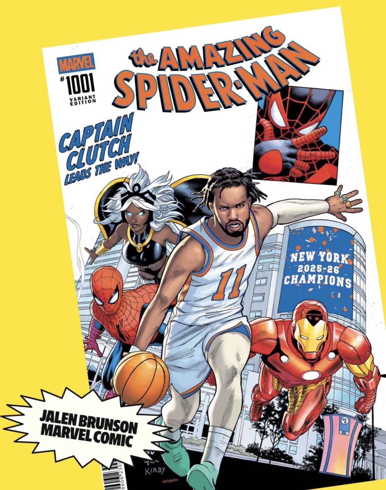 AMAZING SPIDER-MAN #1001 JALEN BRUNSON NY KNICKS NYCC EXCLUSIVE NM PRESALE 2026