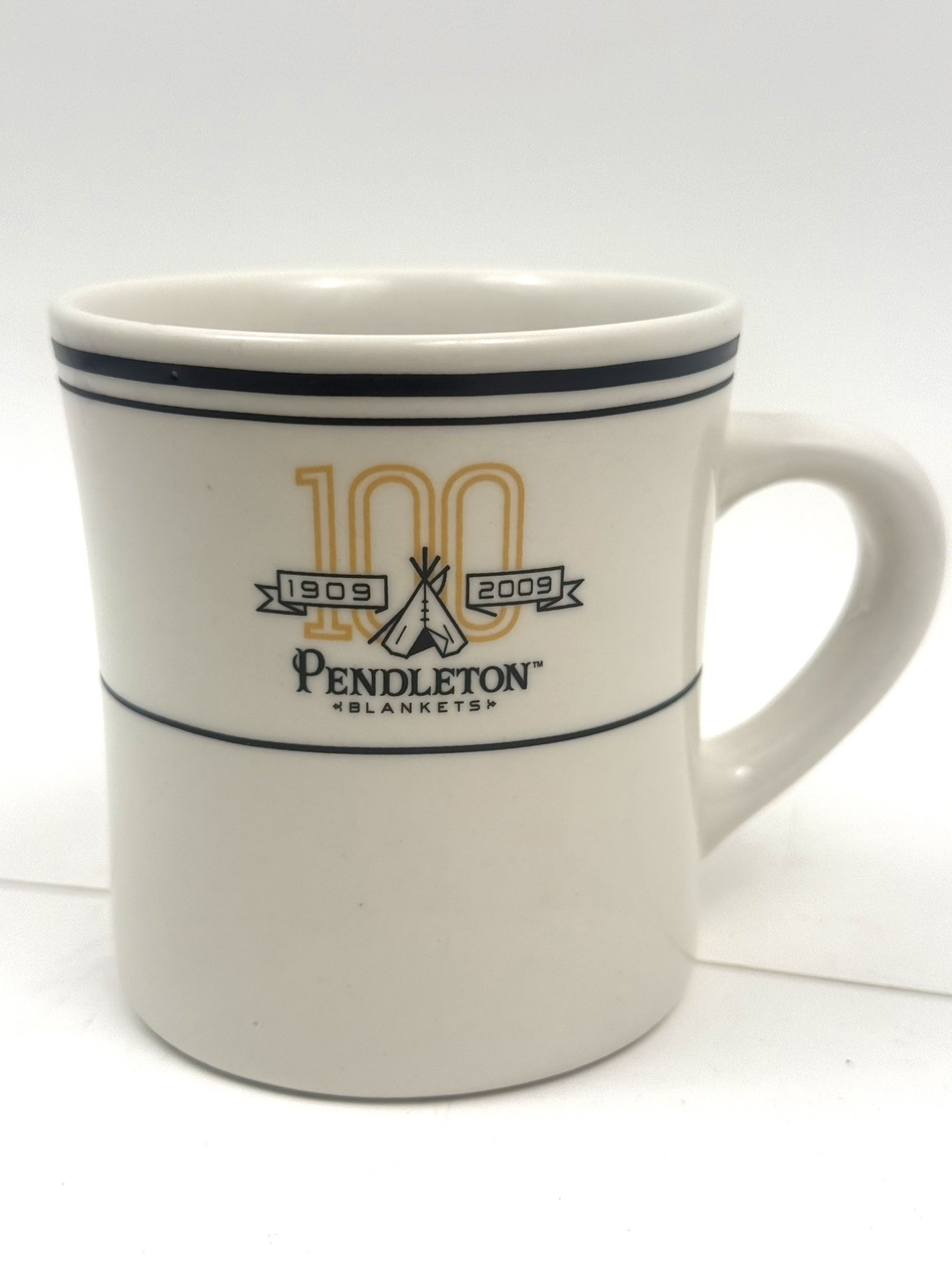 Rare Pendleton 100th Anniversary Centennial Mug 1909 2009 Diner Restaurant Ware