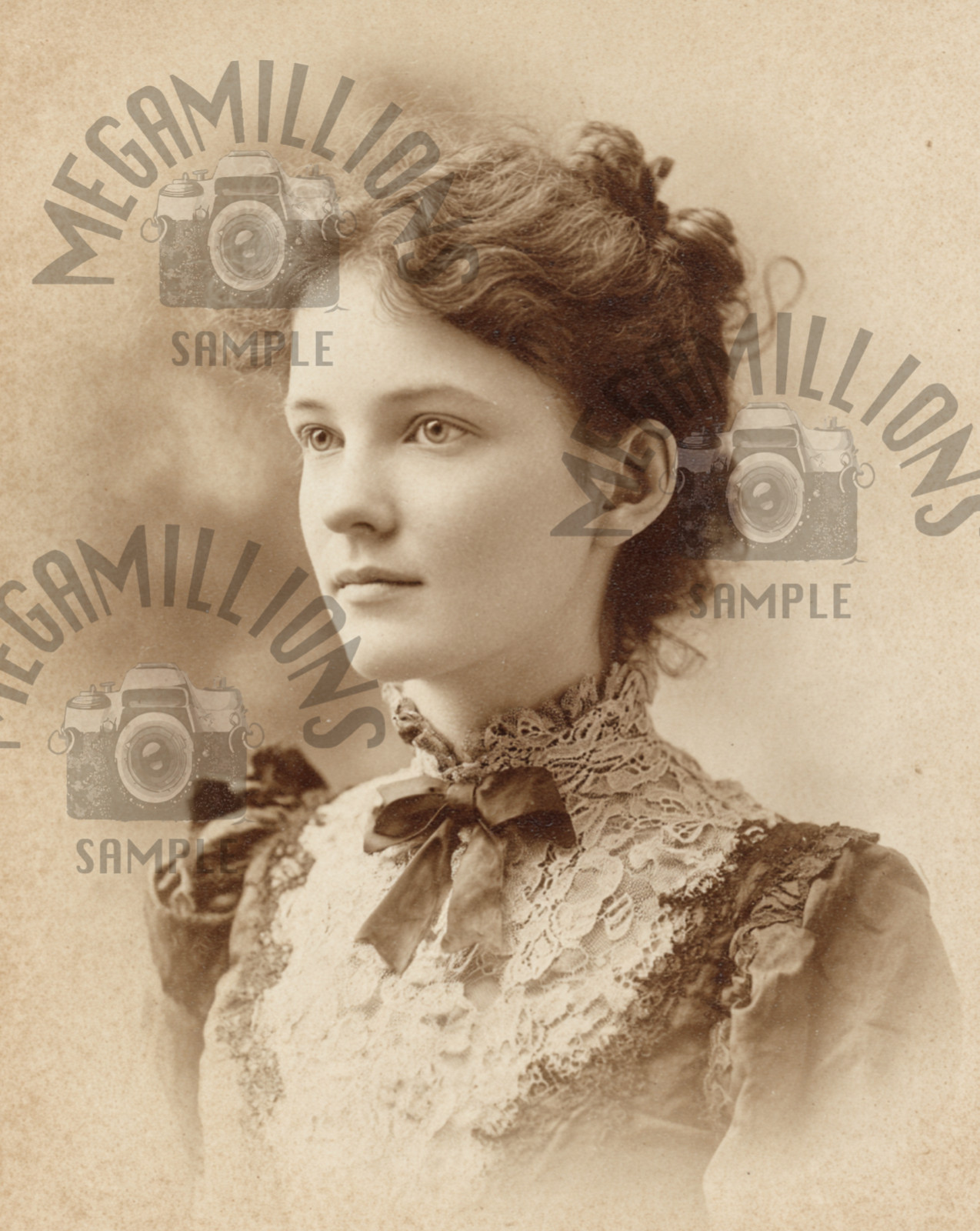 1890's Vintage PHOTO antique Portrait of Beautiful WOMAN  - 407