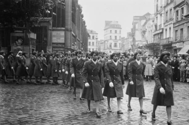 Military personnel 6888th Central Postal Directory Battalion take - Old Photo