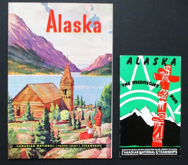 1949 Canadian National Steamships SS Prince George Alaska Travel Booklet & Menu