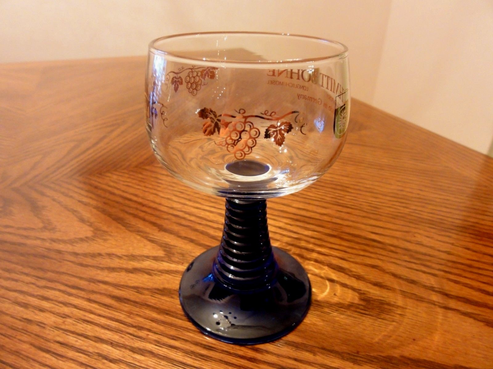 Set of 4 SCHMITT SÖHNE Made in Germany Roemer Wine Stemware Weinkellerei Export