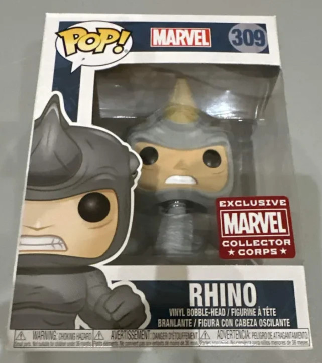 Funko Marvel Rhino 309 Collective Corps Exclusive Pop Vinyl Figure NEW in box